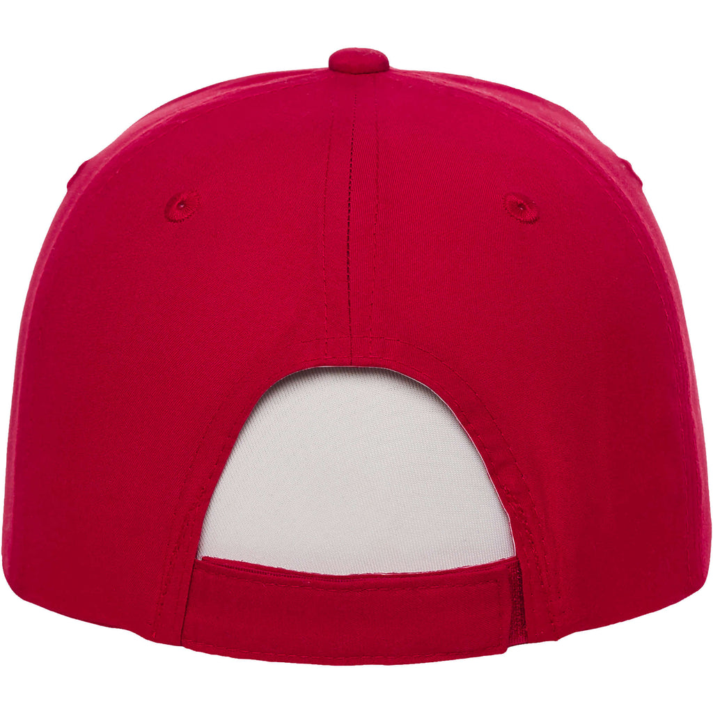 Transcend Lightweight Ball Cap with UPF 40+ Transfer - Team Red - Back Flat