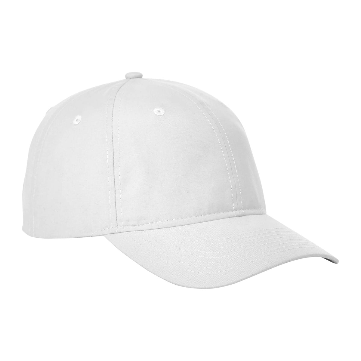 Transcend Lightweight Ball Cap with UPF 40+ Transfer - White - Front Flat