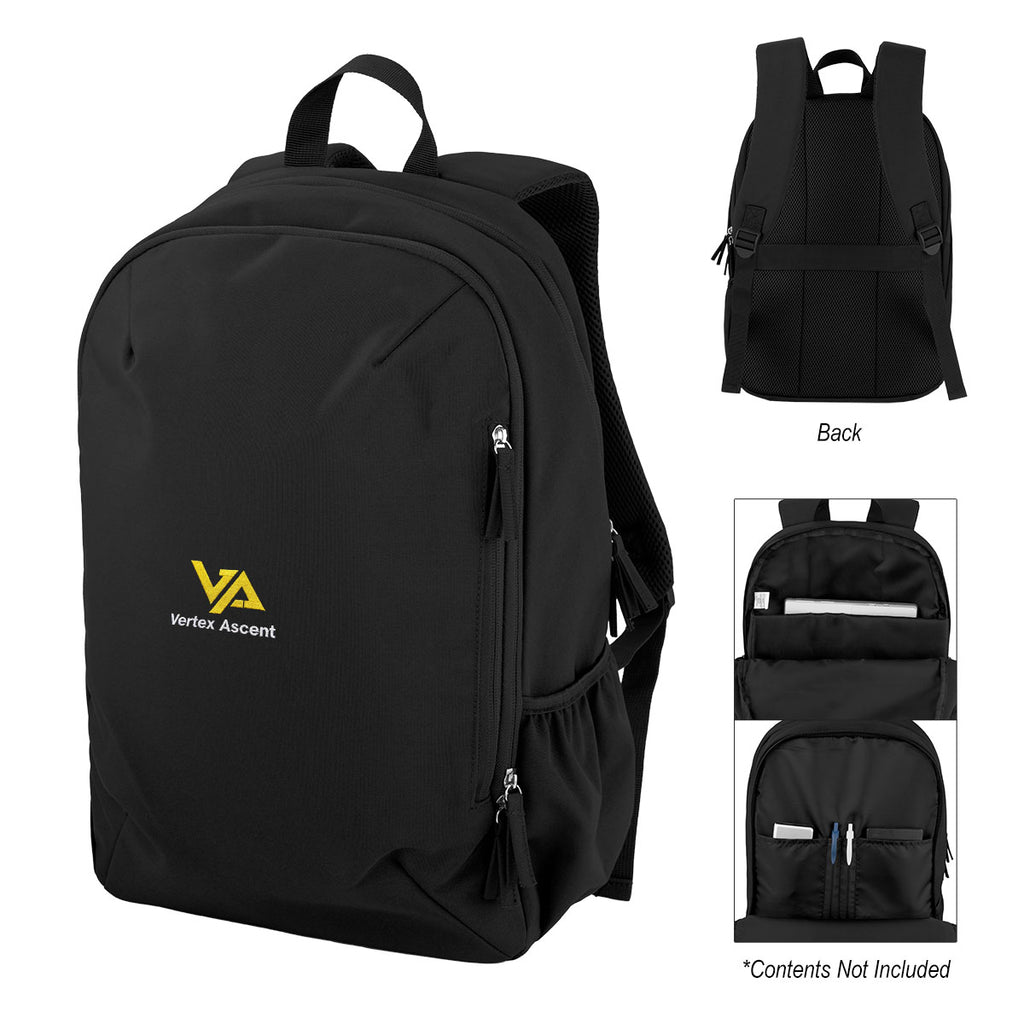 Transit Backpack in Recycled PET Embroidery - Black - Embroidery