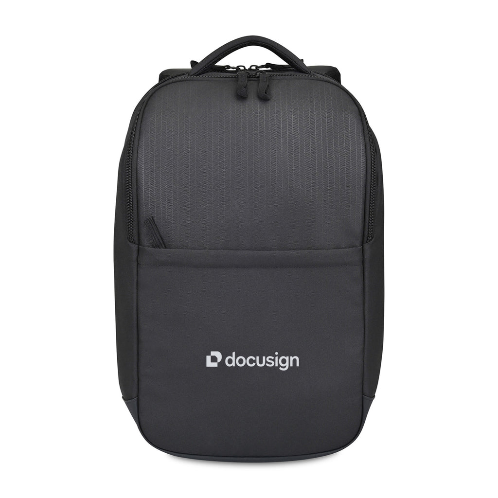 Transit Recycled Laptop Backpack, 16 Inch Embroidery - Black - View 1
