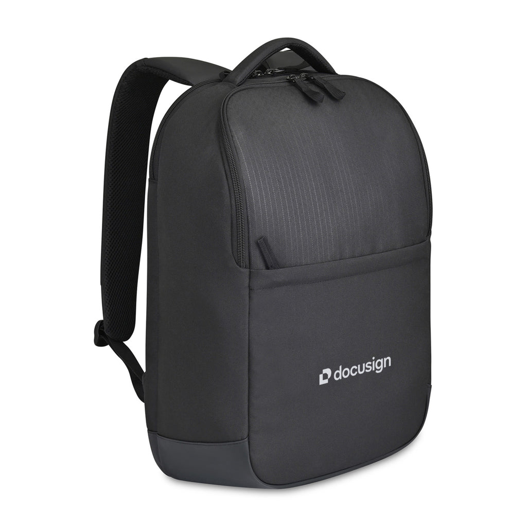 Transit Recycled Laptop Backpack, 16 Inch Embroidery - Black - View 2