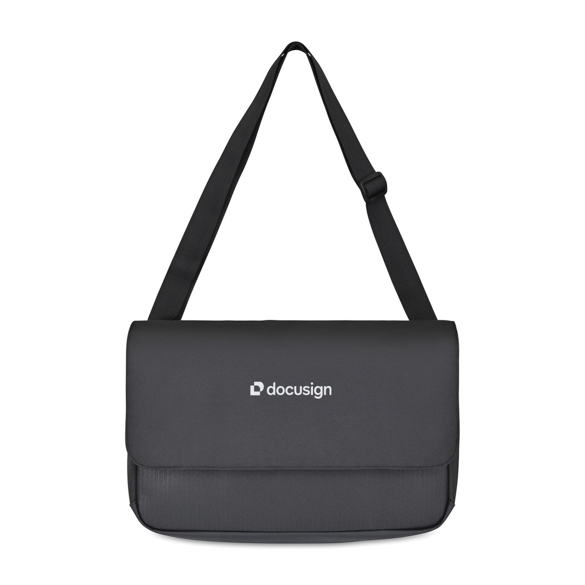 Transit Recycled Laptop Messenger Bag, 16 Inch Embroidery - Black - View 1