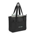 Transit Recycled Laptop Tote, 16 Inch Embroidery - Black - View 2