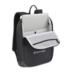 Transit Recycled Slim Laptop Backpack with Slanted Base Embroidery - Black - View 2