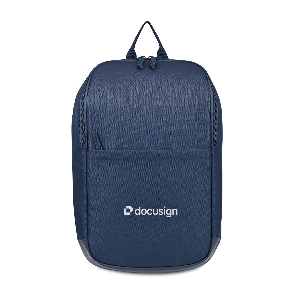 Transit Recycled Slim Laptop Backpack with Slanted Base Embroidery - Navy - View 1