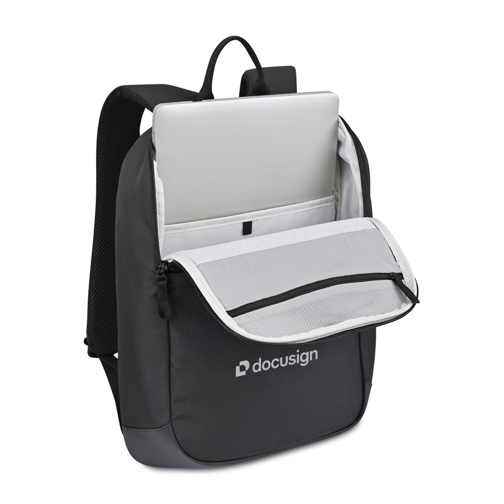 Transit Recycled Slim Laptop Backpack with Slanted Base Transfer - Black - View 2