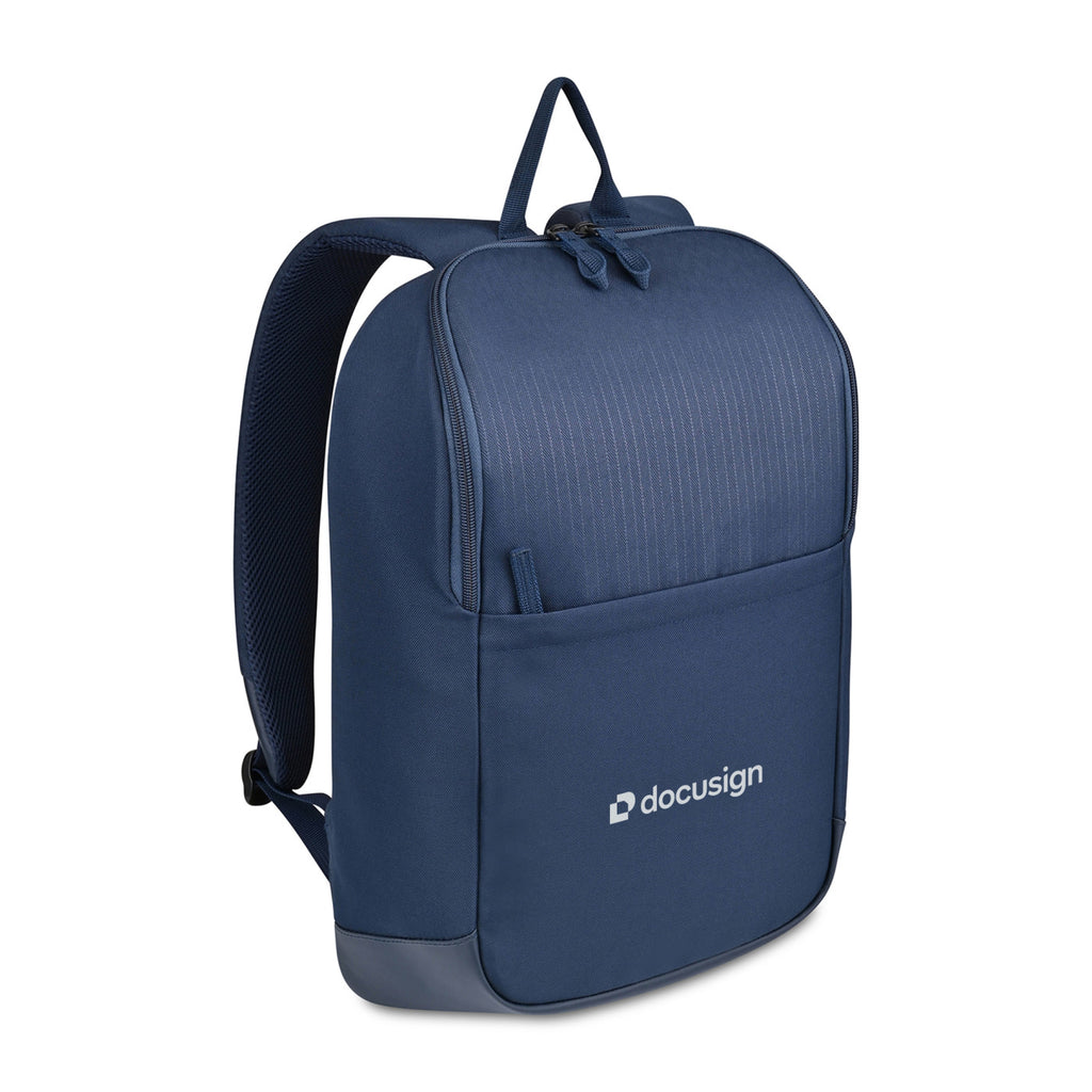 Transit Recycled Slim Laptop Backpack with Slanted Base Transfer - Navy - View 4