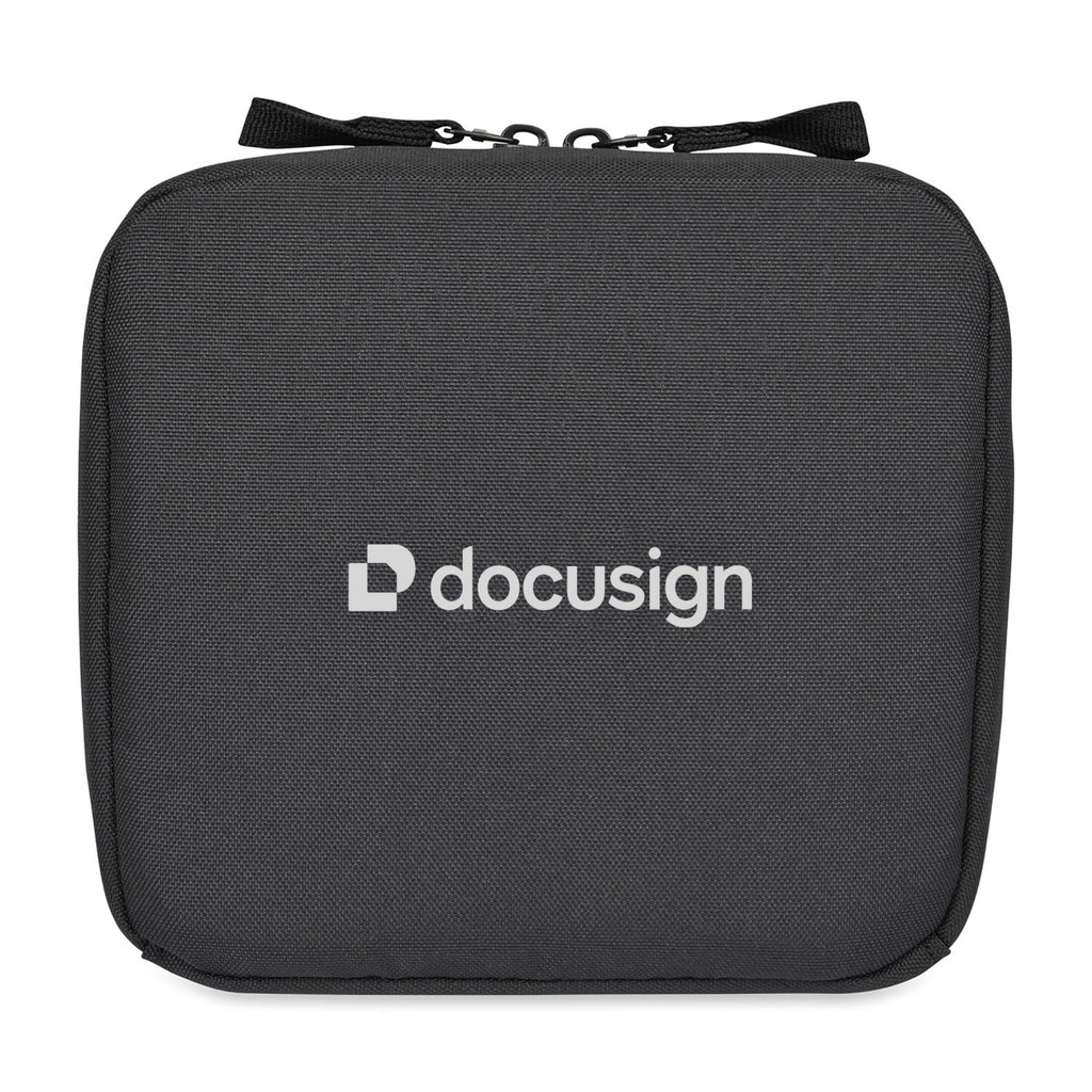 Transit Tech Organizer in Recycled PET Embroidery - Black - View 1