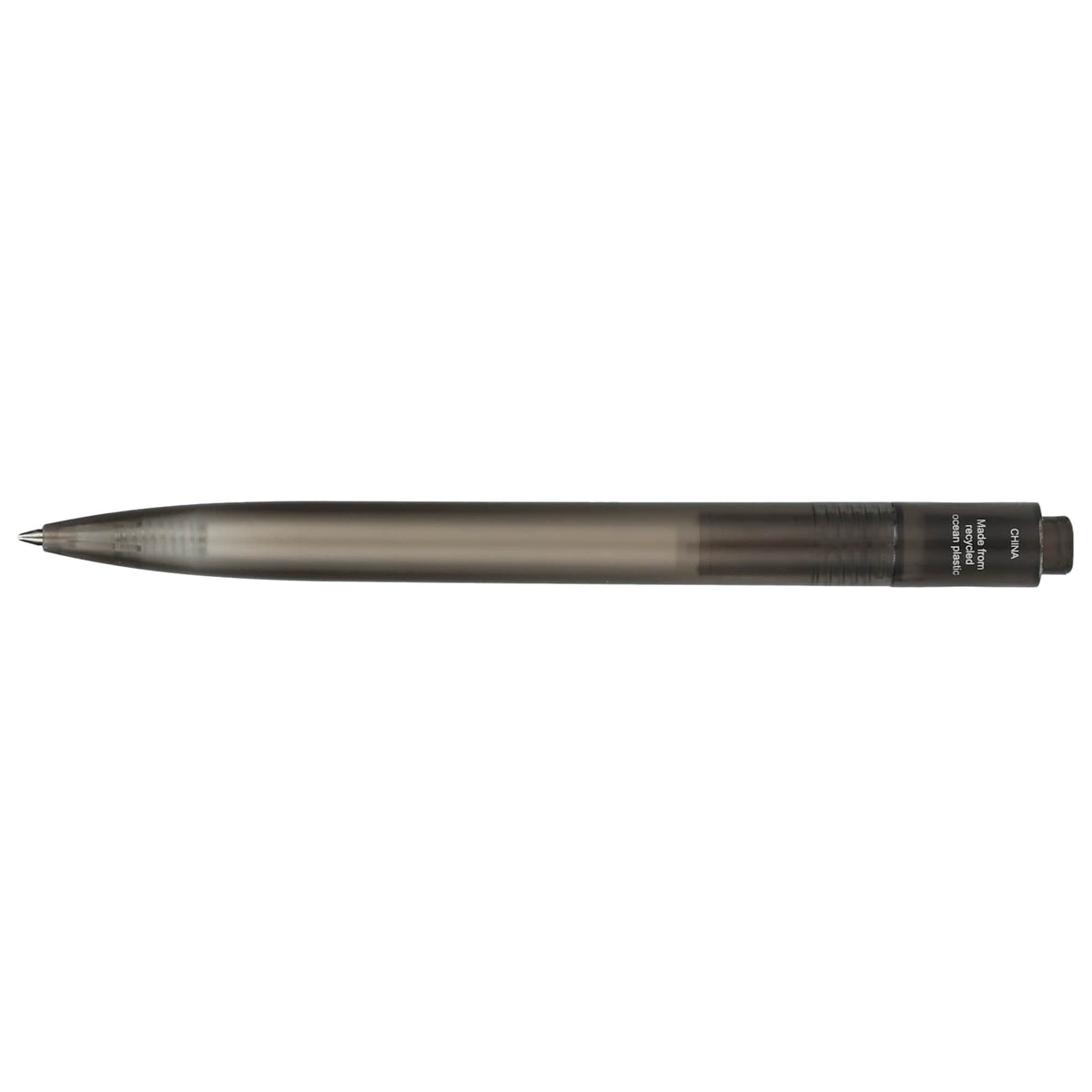 Translucent Gel Pen in Ocean Bound Plastic Full Color - Black - Back 2