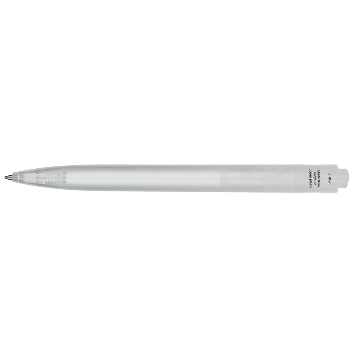 Translucent Gel Pen in Ocean Bound Plastic Full Color - Clear - Back 2