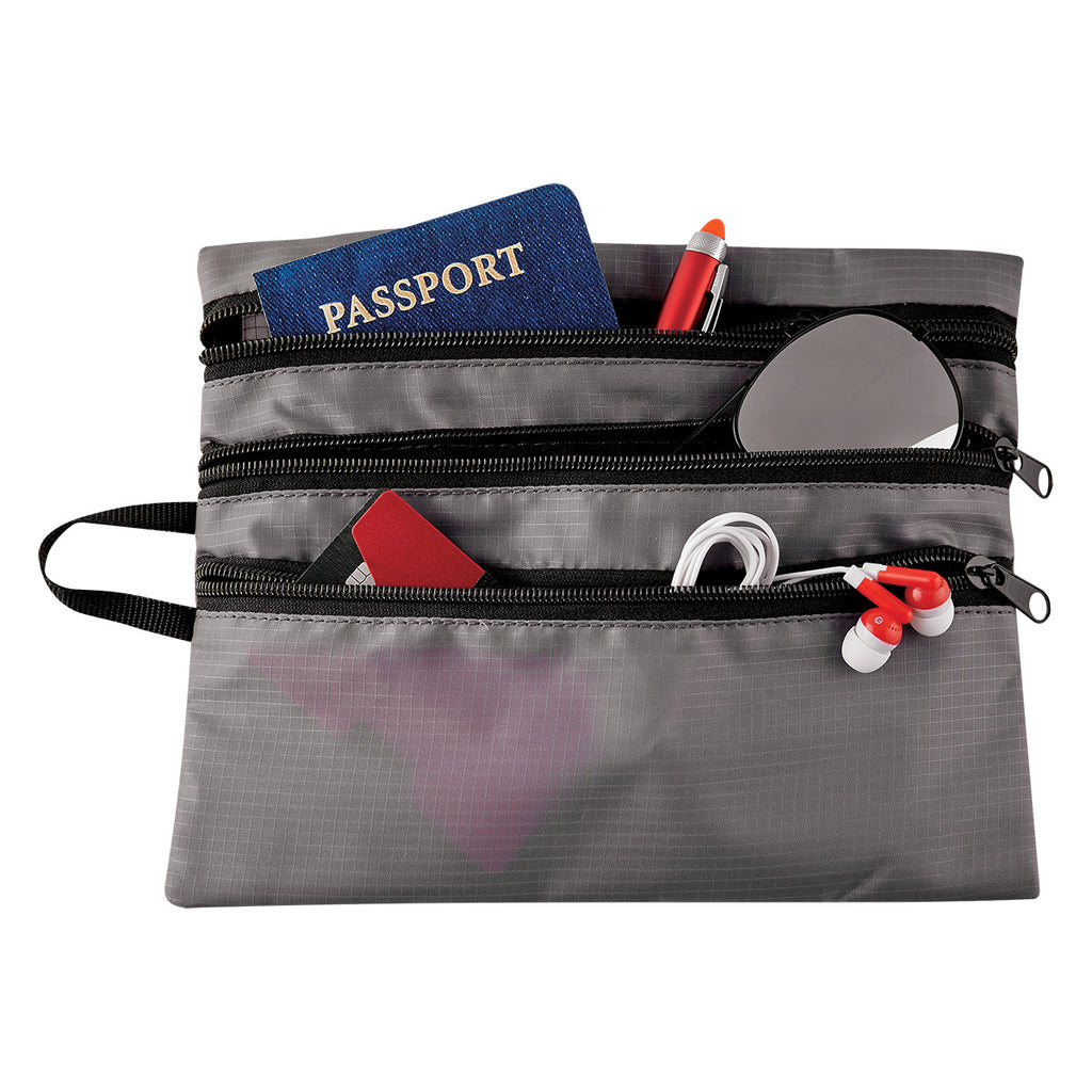 Travel Bag for Tech Accessories - Gray - Propped_Blank