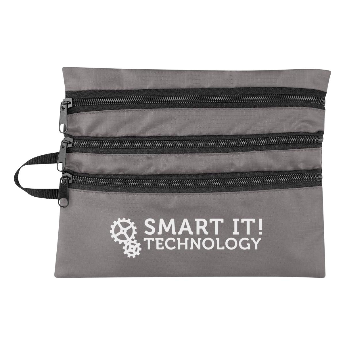 Travel Bag for Tech Accessories - Gray - Silk Screen