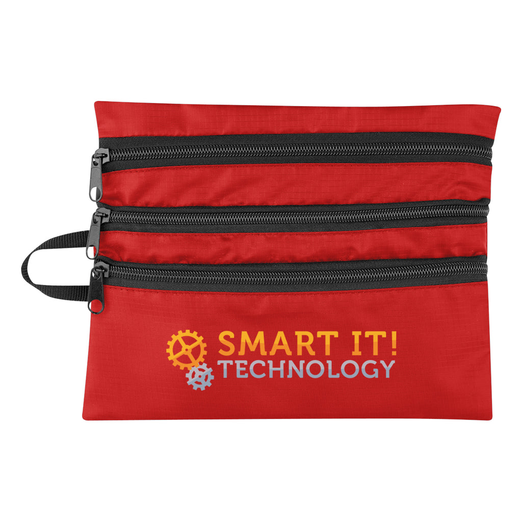 Travel Bag for Tech Accessories - Red - Colorbrite