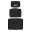 Travel Bag Set, Three Piece Embroidery - Black - Silk Screen