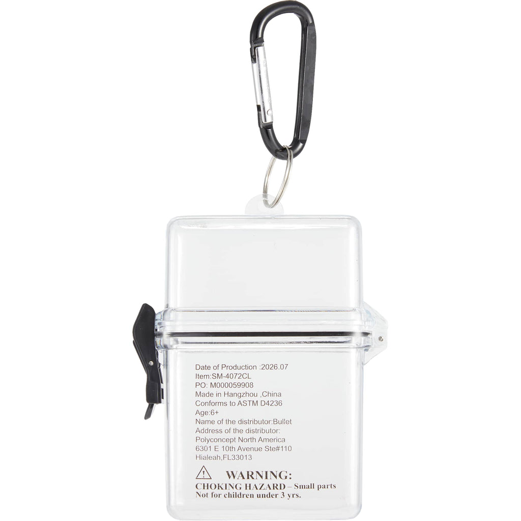 Travel Bingo Game Set with Carabiner Case - Clear - Back