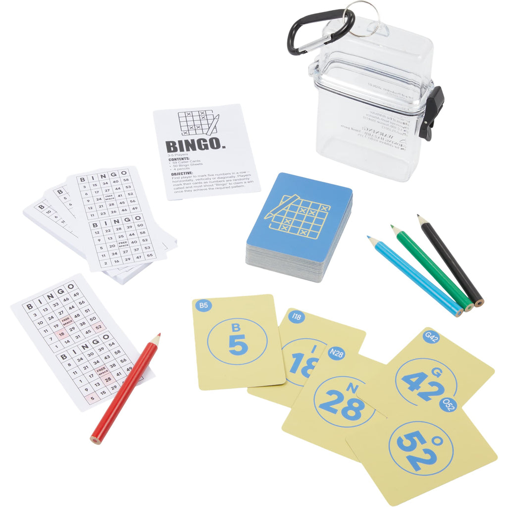 Travel Bingo Game Set with Carabiner Case - Clear - Detail 2