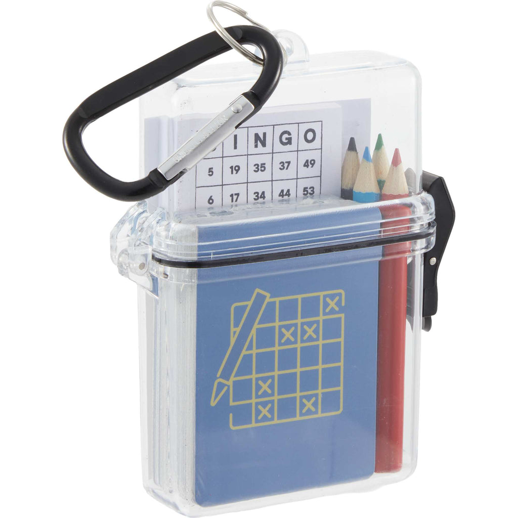 Travel Bingo Game Set with Carabiner Case - Clear - Right Angle 2