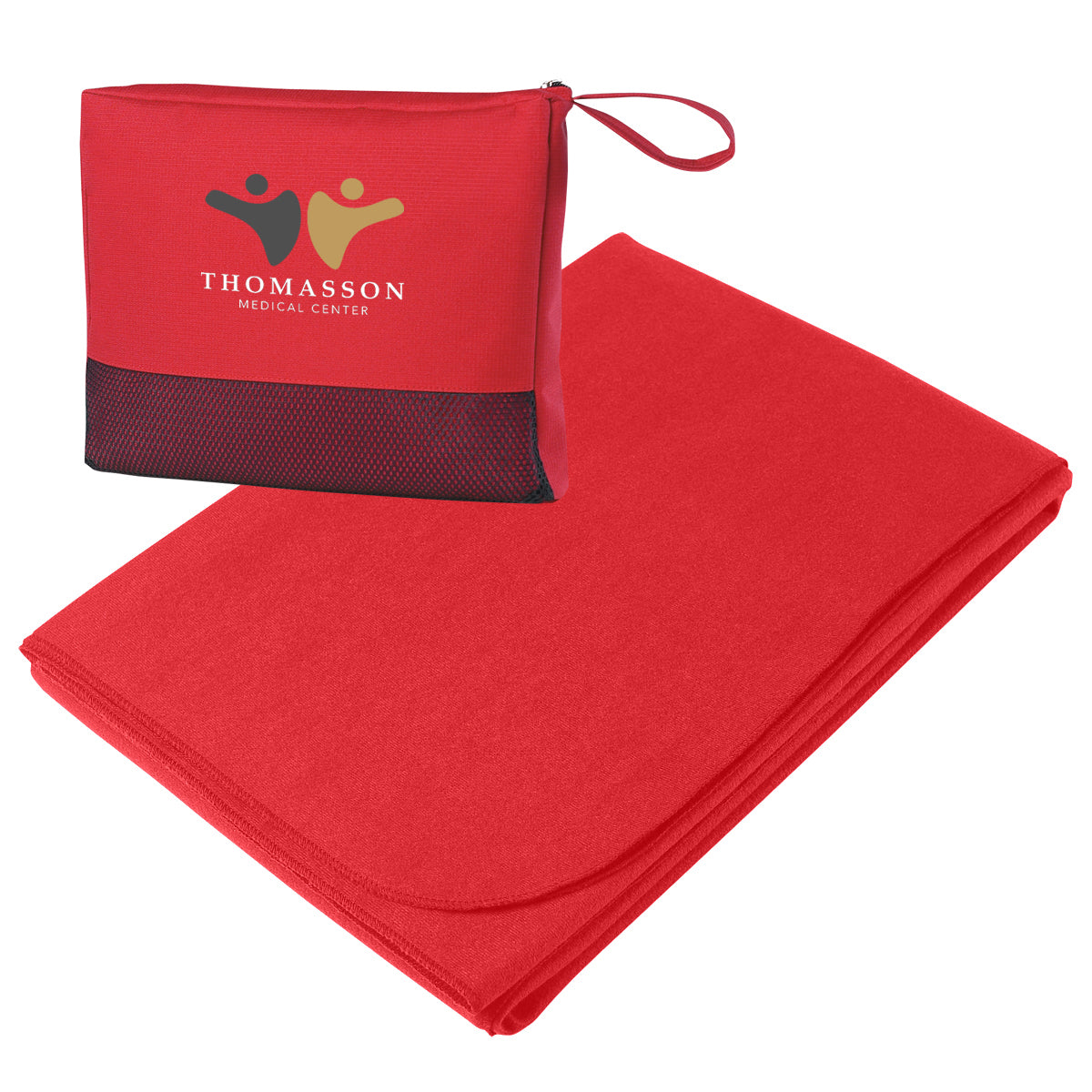 Travel Blanket in Recycled PET - Red - Colorbrite