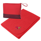 Travel Blanket in Recycled PET - Red - Embroidery
