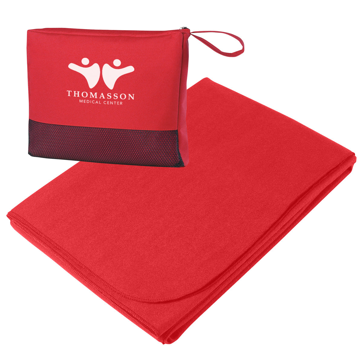 Travel Blanket in Recycled PET - Red - Silk Screen
