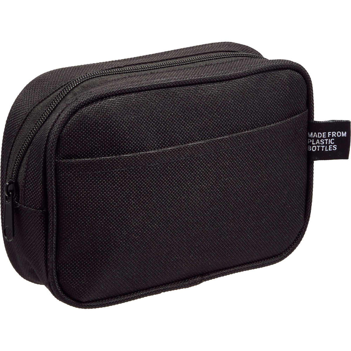 Travel Comfort Kit with Neck Pillow in Recycled Pouch - Black - Right Angle