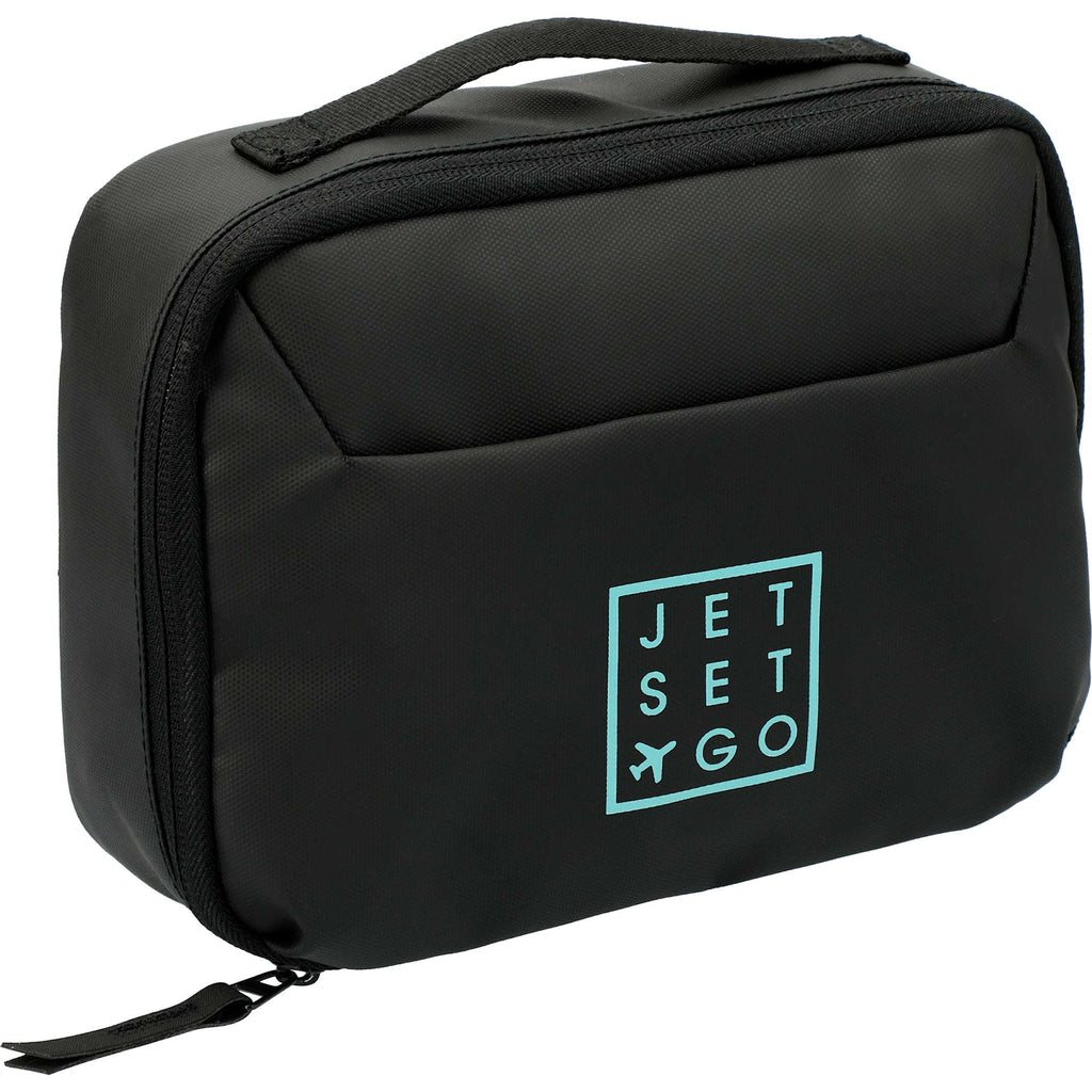 Travel Organizer Pouch in PolyCanvas - Black - Right Angle