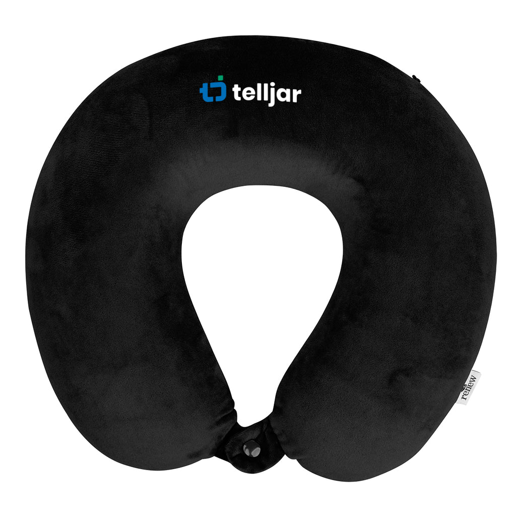 Travel Pillow in Recycled PET - Black - Colorbrite