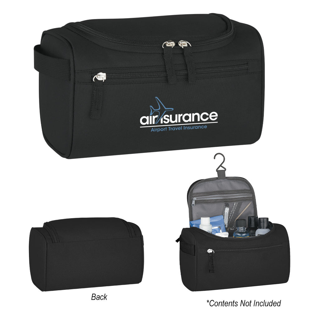 Travel Toiletry Bag, Deluxe - Black - Colorbrite