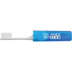 Travel Toothbrush with Head that Stores in the Handle - Blue - Front 2