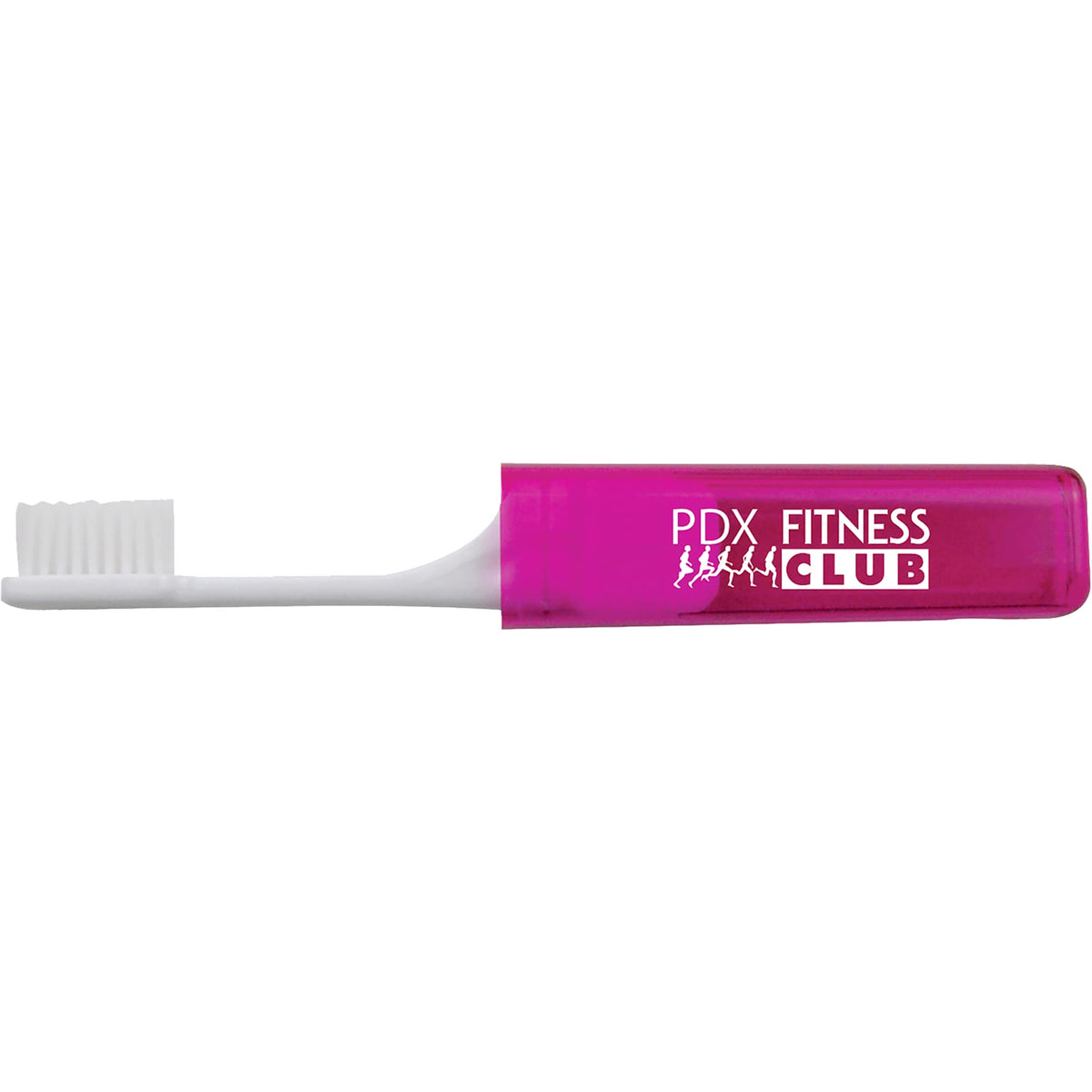 Travel Toothbrush with Head that Stores in the Handle - Purple - Front 2