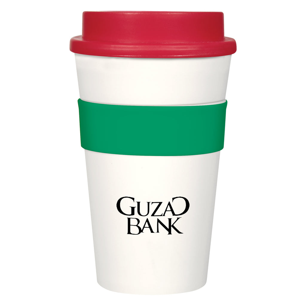 Travel Tumbler, 16 oz - White - Silk Screen