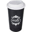 Traveler Double-Wall Coffee Cup with Sip-Through Lid, 16 oz - Black - Front