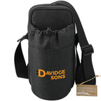 Traver Bottle Sling Cooler with Pouch in Recycled PET Transfer - Charcoal - Front