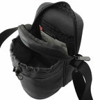 Traver Bottle Sling Cooler with Pouch in Recycled PET Transfer - Charcoal - Left Angle