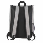 Trek Laptop Backpack with Wide U-Zip Opening, 15 Inch Embroidery - Graphite - Back