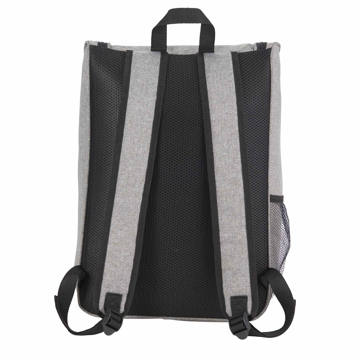 Trek Laptop Backpack with Wide U-Zip Opening, 15 Inch Embroidery - Graphite - Back