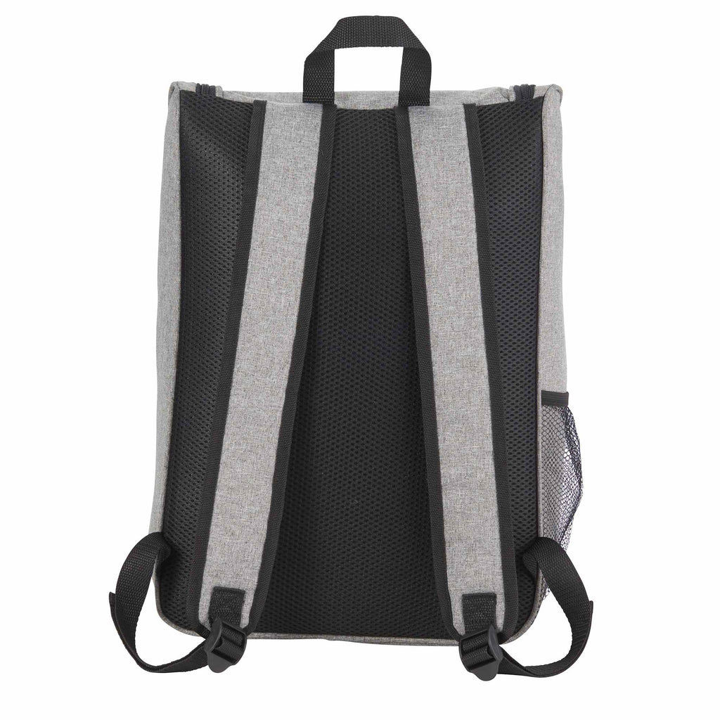 Trek Laptop Backpack with Wide U-Zip Opening, 15 Inch Full Color - Graphite - Back