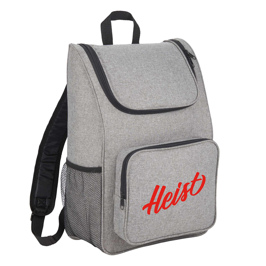 Trek Laptop Backpack with Wide U-Zip Opening, 15 Inch Full Color - Graphite - Front 2