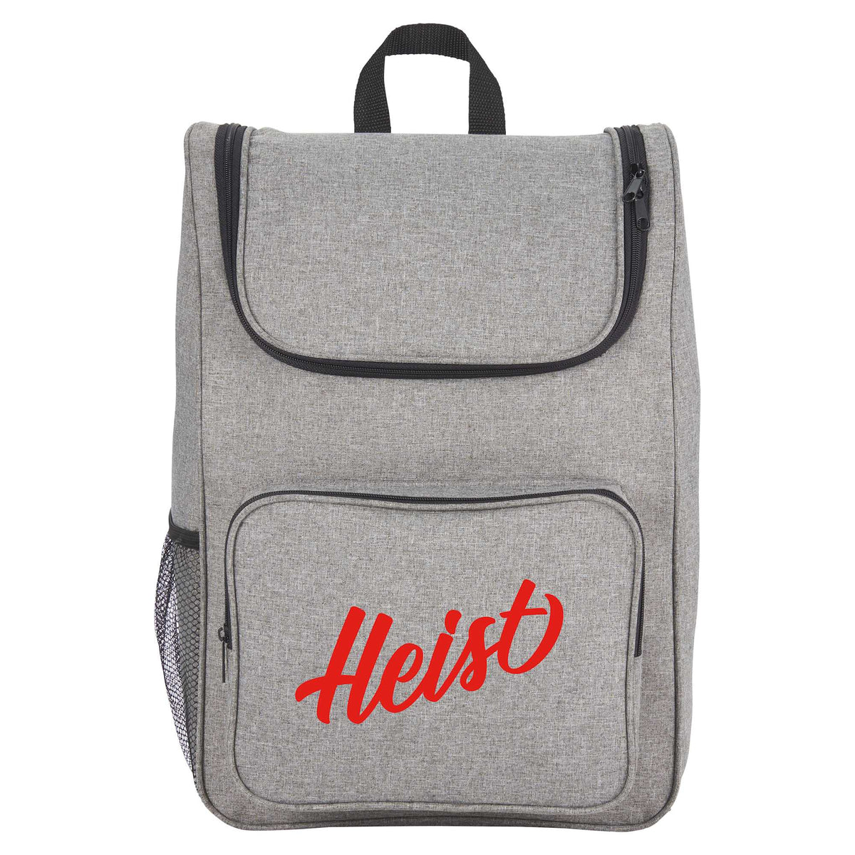 Trek Laptop Backpack with Wide U-Zip Opening, 15 Inch Full Color - Graphite - Front