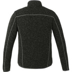 Tremblant Sweater Knit Full Zip Jacket for Men Embroidery - Black Smoke Heather - Back Flat