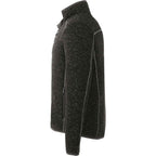 Tremblant Sweater Knit Full Zip Jacket for Men Embroidery - Black Smoke Heather - Left Side