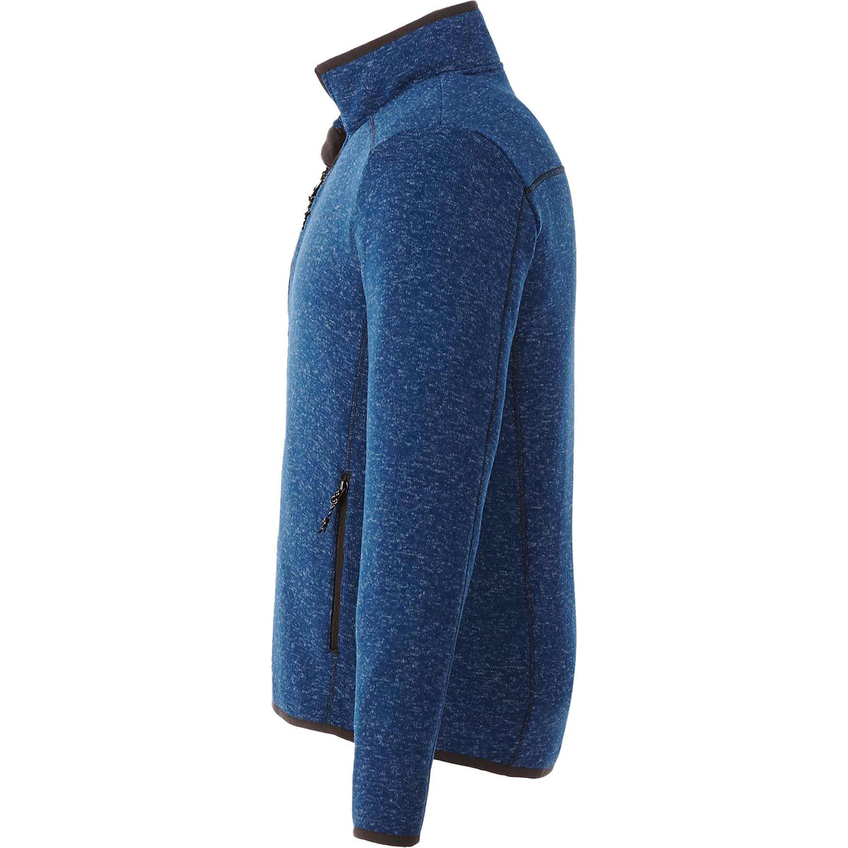 Tremblant Sweater Knit Full Zip Jacket for Men Embroidery - Metro Blue Heather - Left Side