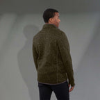 Tremblant Sweater Knit Full Zip Jacket for Men Transfer - Loden Heather - Back On Model