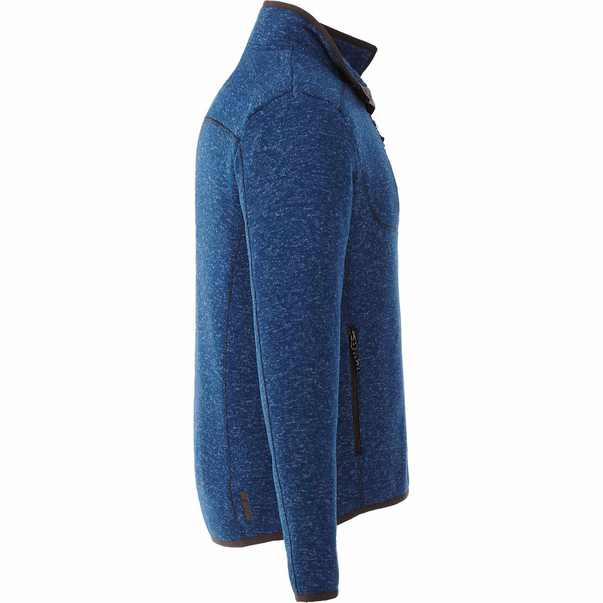 Tremblant Sweater Knit Full Zip Jacket for Men Transfer - Metro Blue Heather - Right Side