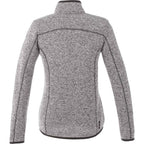 Tremblant Sweater Knit Full Zip Jacket for Women Embroidery - Light Heather Grey - Back Flat
