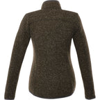 Tremblant Sweater Knit Full Zip Jacket for Women Embroidery - Loden Heather - Back Flat