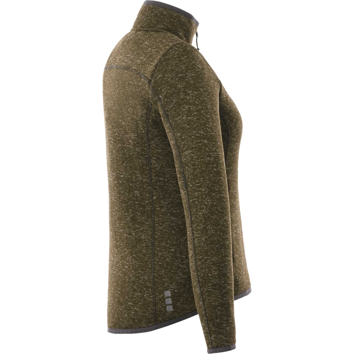 Tremblant Sweater Knit Full Zip Jacket for Women Embroidery - Loden Heather - Right Side