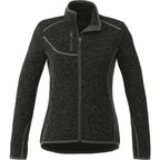 Tremblant Sweater Knit Full Zip Jacket for Women Transfer - Black Smoke Heather - Front Flat