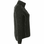 Tremblant Sweater Knit Full Zip Jacket for Women Transfer - Black Smoke Heather - Right Side