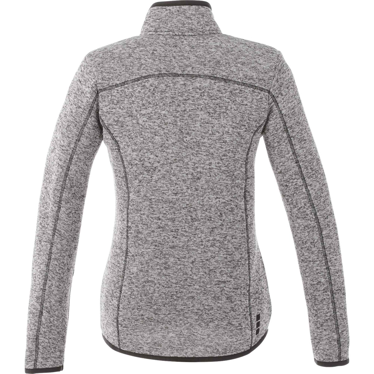 Tremblant Sweater Knit Full Zip Jacket for Women Transfer - Light Heather Grey - Back Flat